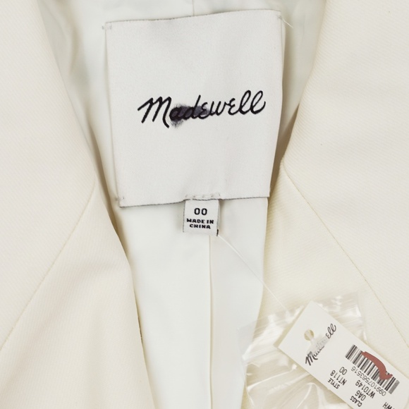 New MADEWELL Size 00 Tuxedo Blazer in Winter White NT118 - Picture 7 of 7